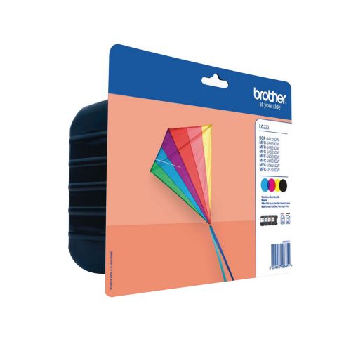 BROTHER Pack cartuchos Preto, Cian, Magenta e Amarelo MFCJ4120D MFCJ4420DW/MFCJ4620DW larga duracio , Brother , BROLC223VALBP , 5014047566851